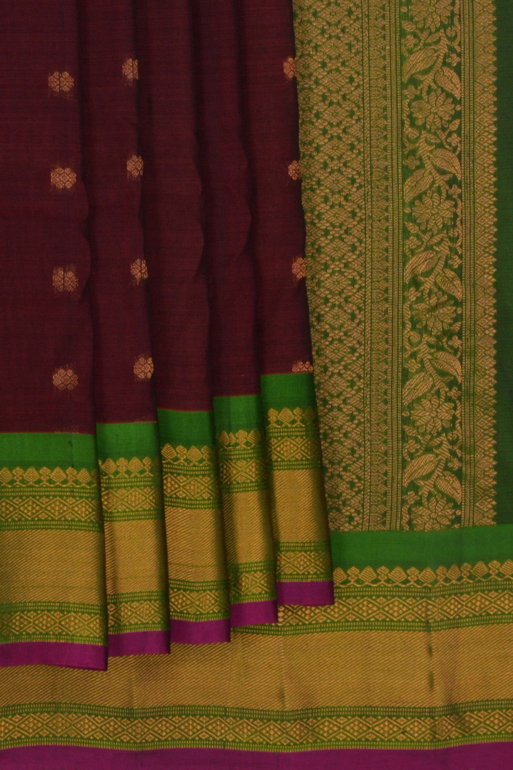 Image of Gadwal Sico Purple Saree