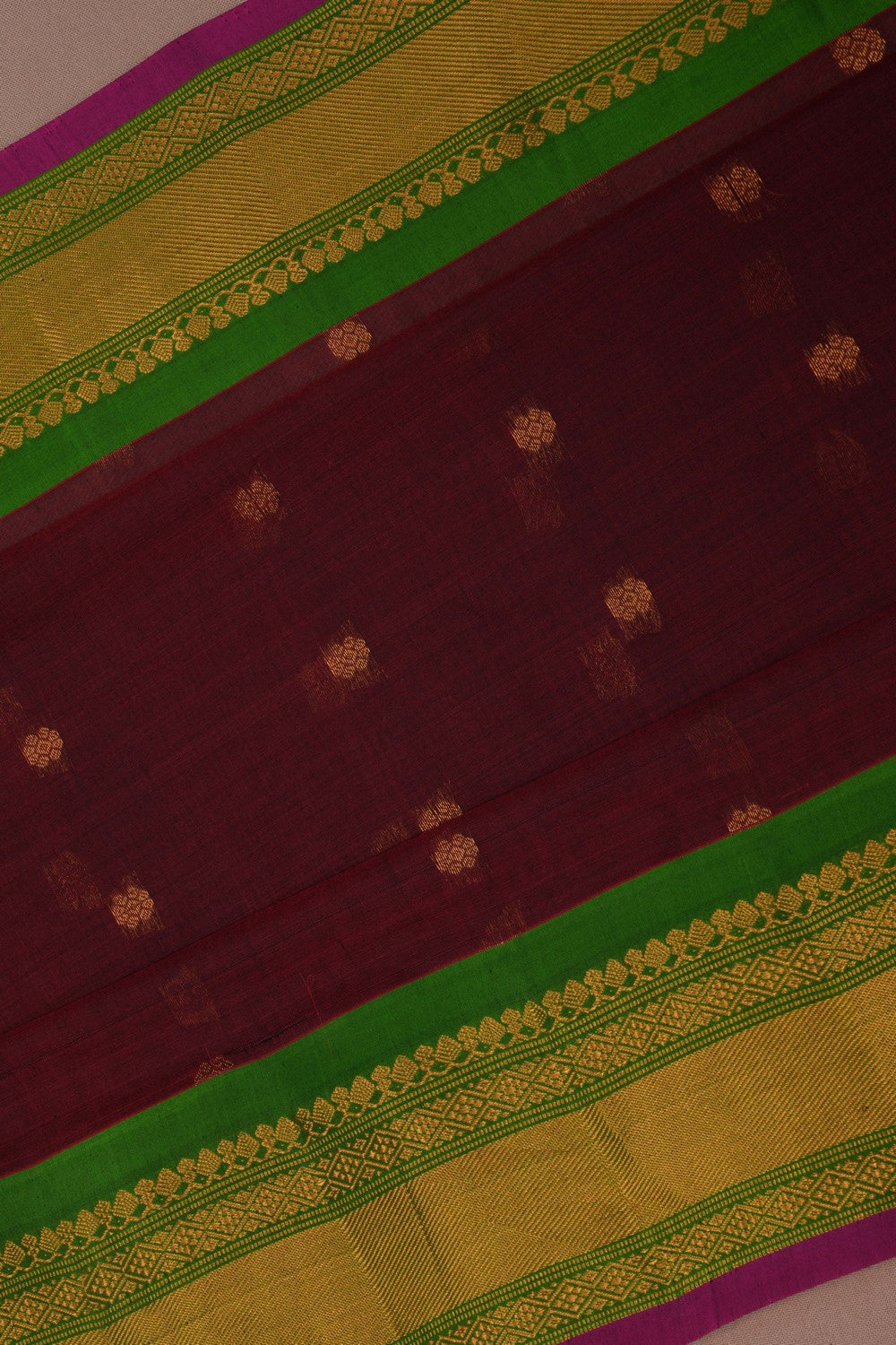 Image of Gadwal Sico Purple Saree