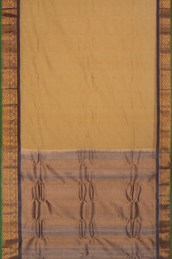 Image of Gadwal Sico Beige Saree