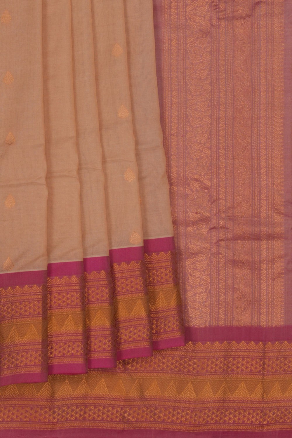 Gadwal Sico Beige Saree