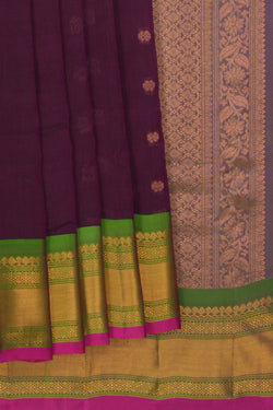 Image of Gadwal Sico Purple Saree