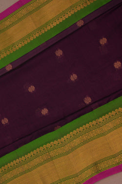 Image of Gadwal Sico Purple Saree