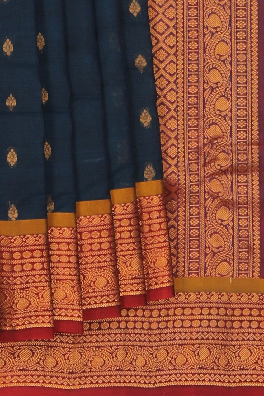 Gadwal Sico Blue Saree