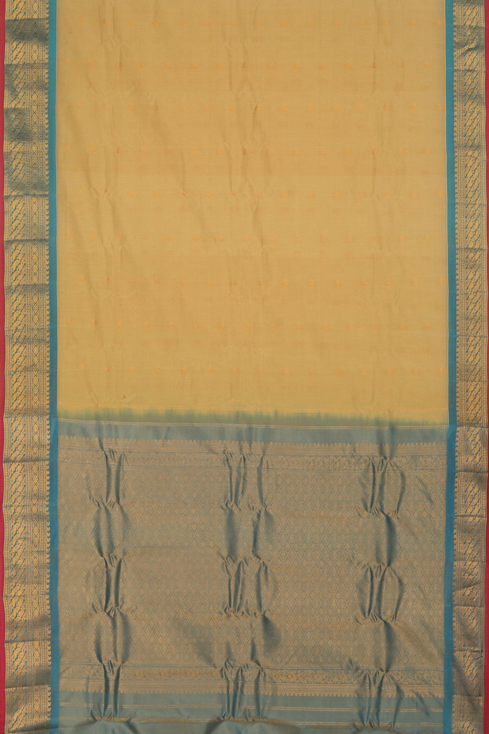 Image of Gadwal Sico Beige Saree