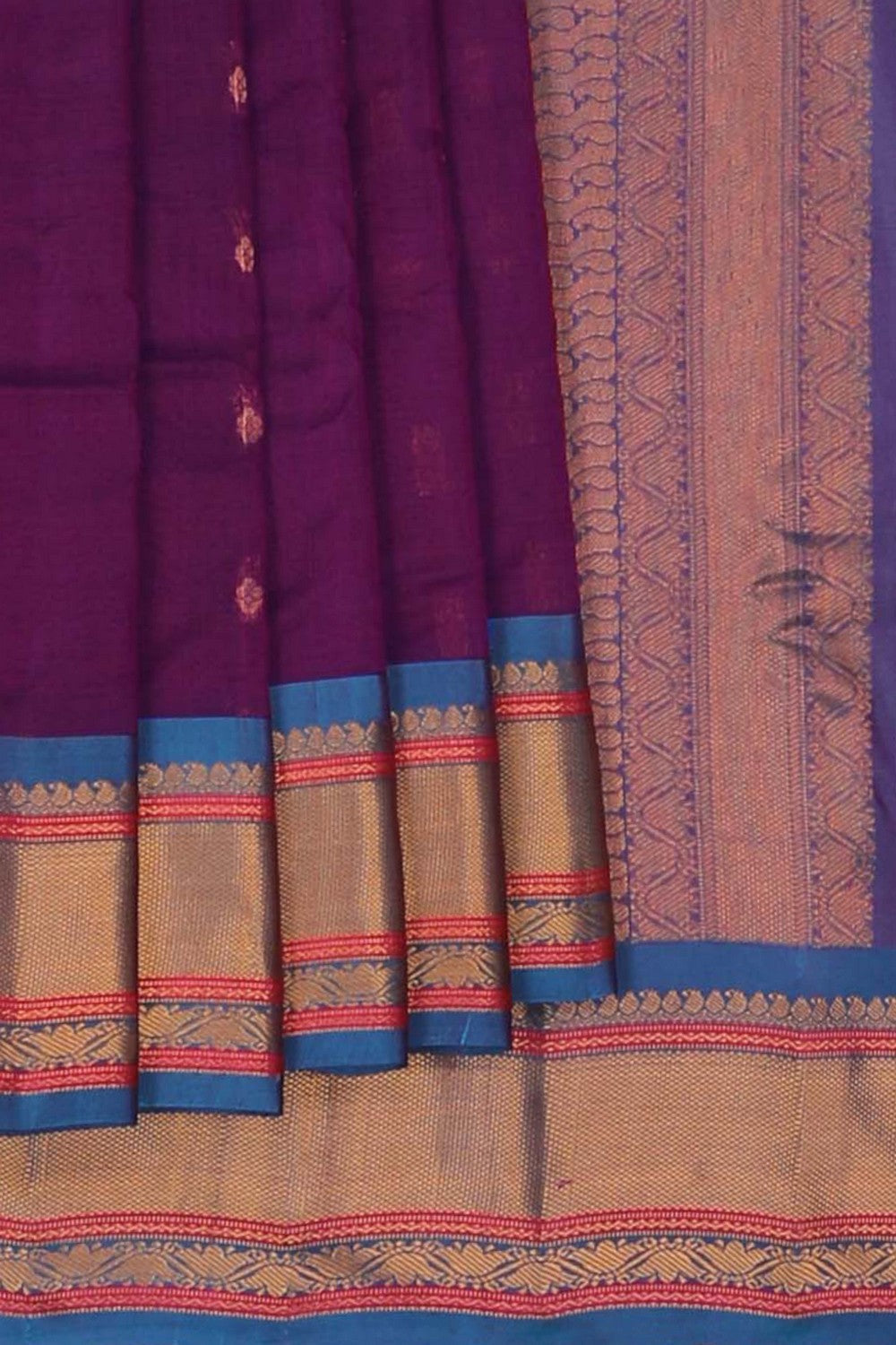 Gadwal Sico Violet Saree