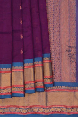 Image of Gadwal Sico Violet Saree