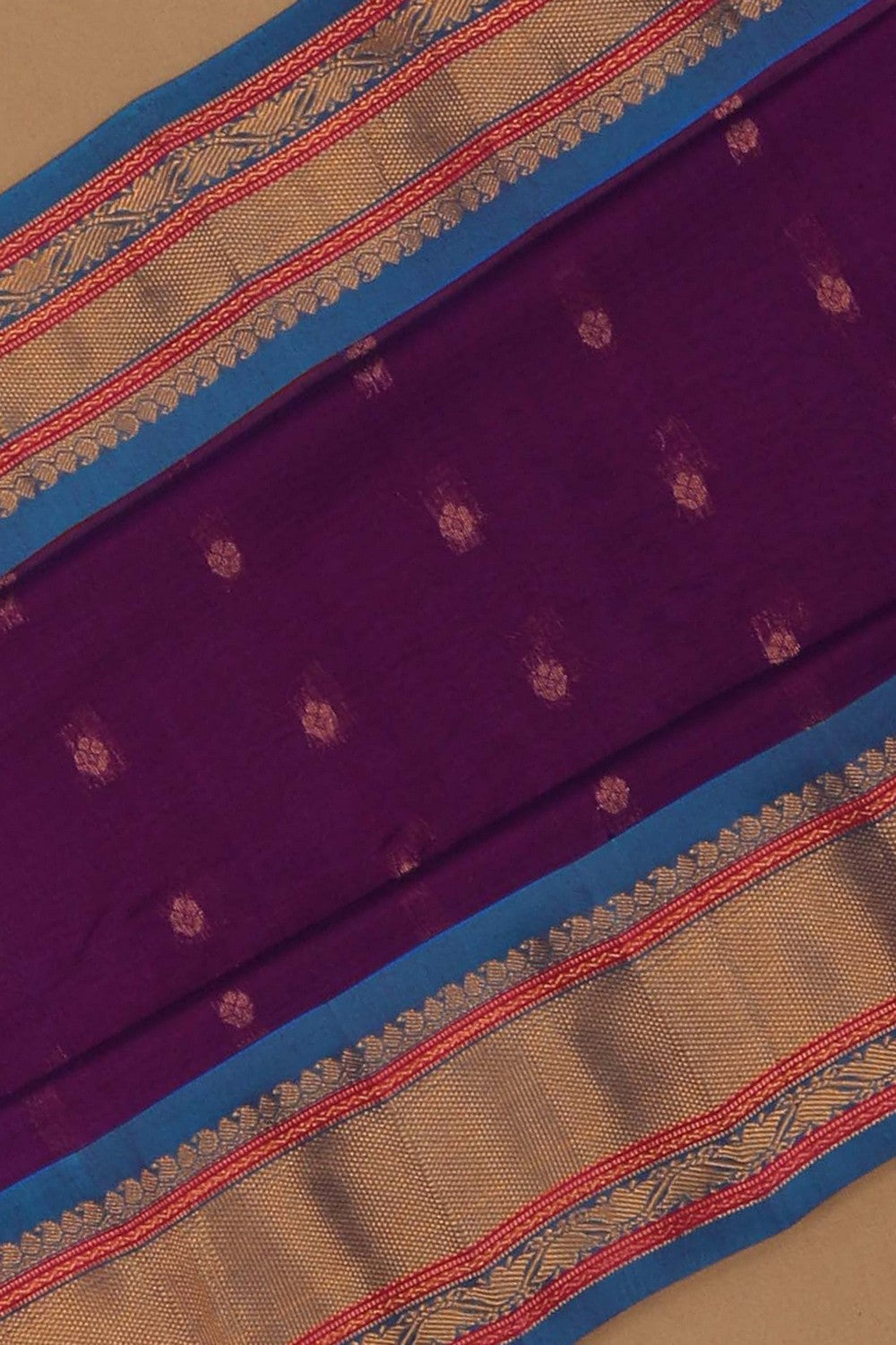 Gadwal Sico Violet Saree