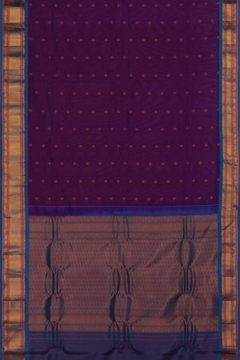 Gadwal Sico Violet Saree