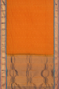 Image of Gadwal Sico Orange Saree