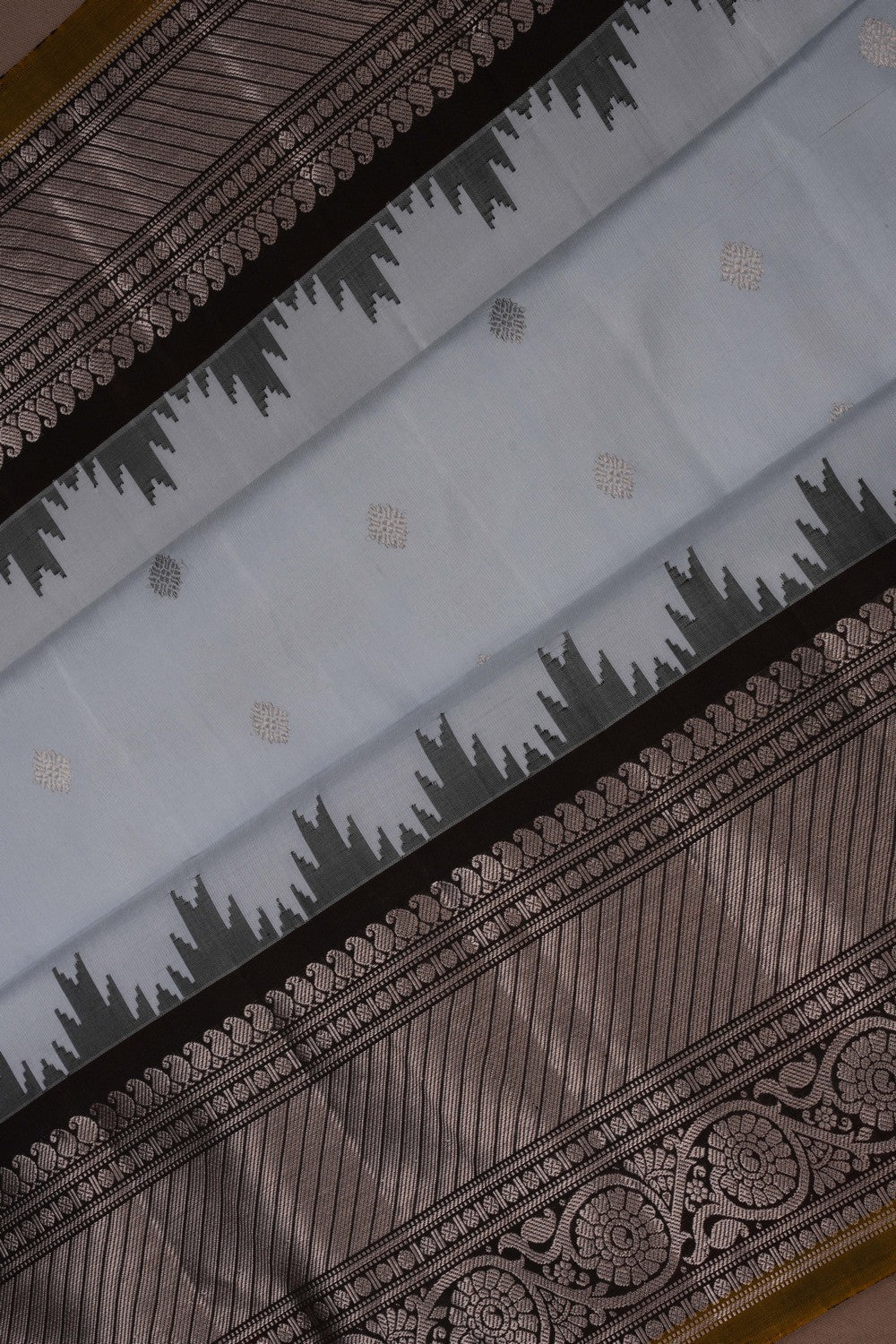 Image of Gadwal Silk Grey Saree