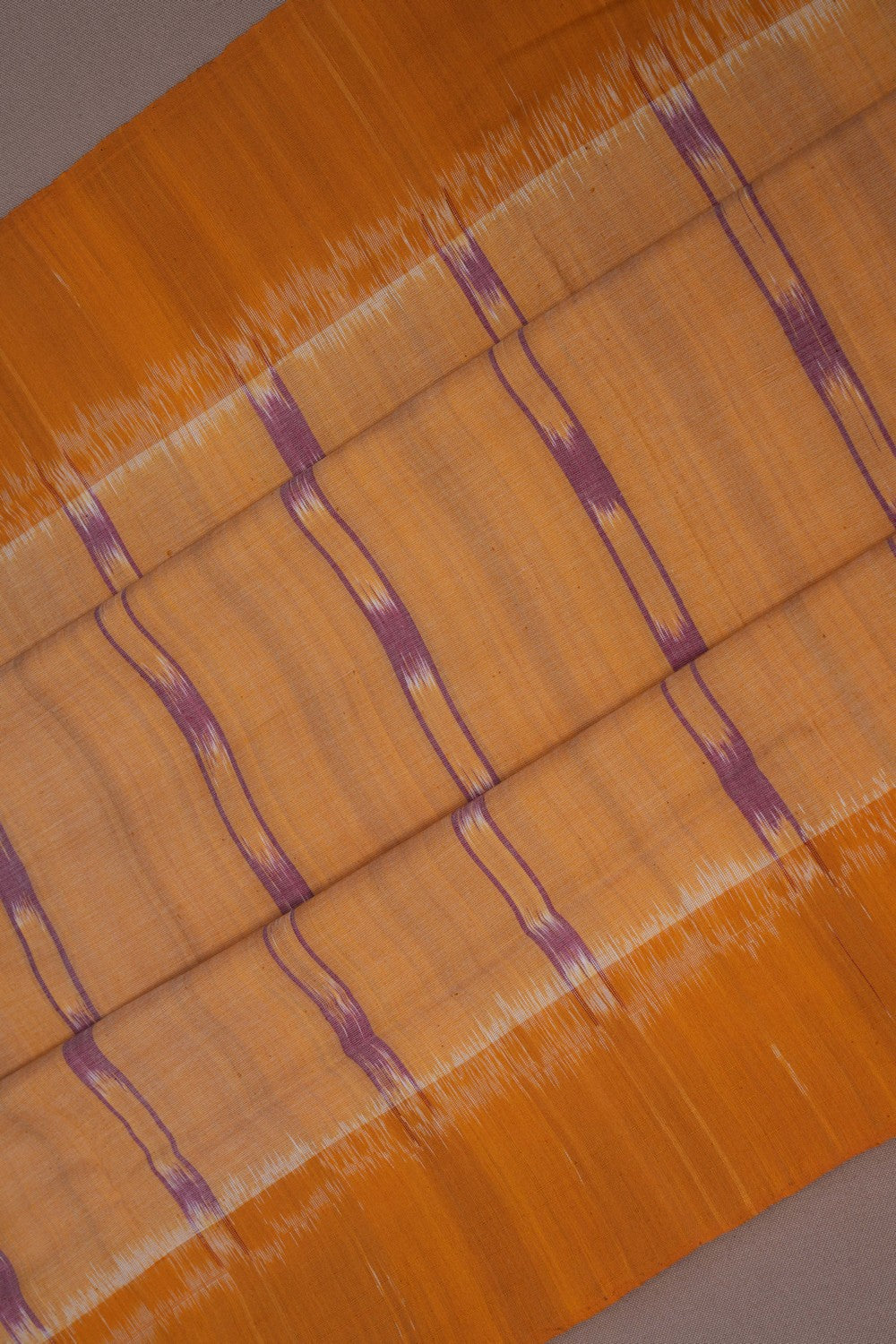 Image of Pochampally Ikat Cotton Peach Saree