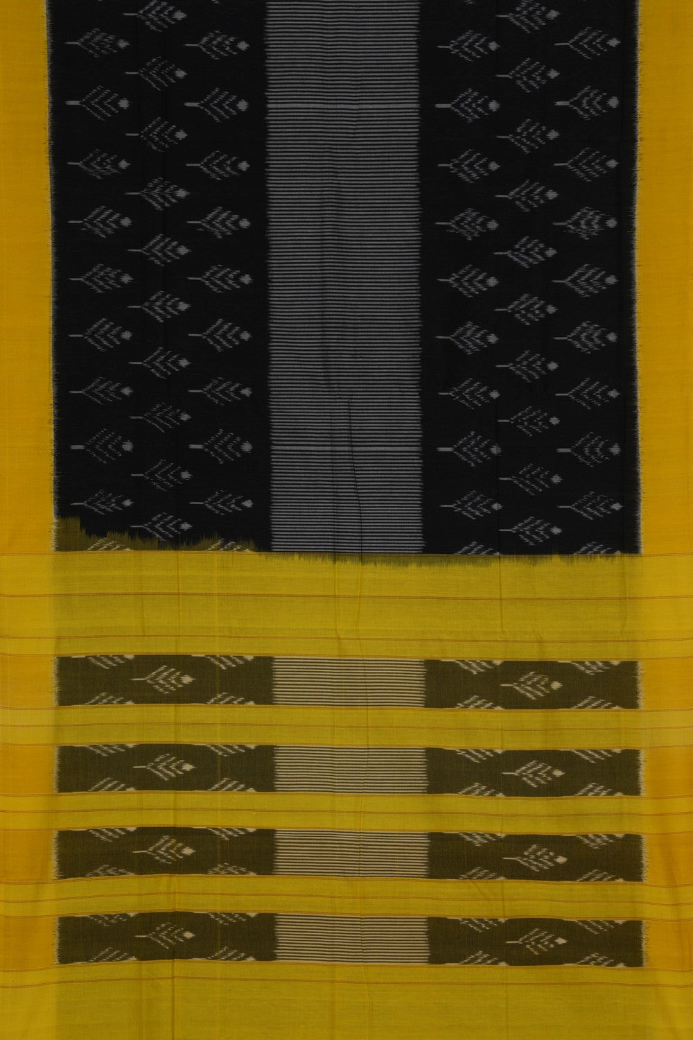 Pochampally Ikat Cotton Black Saree