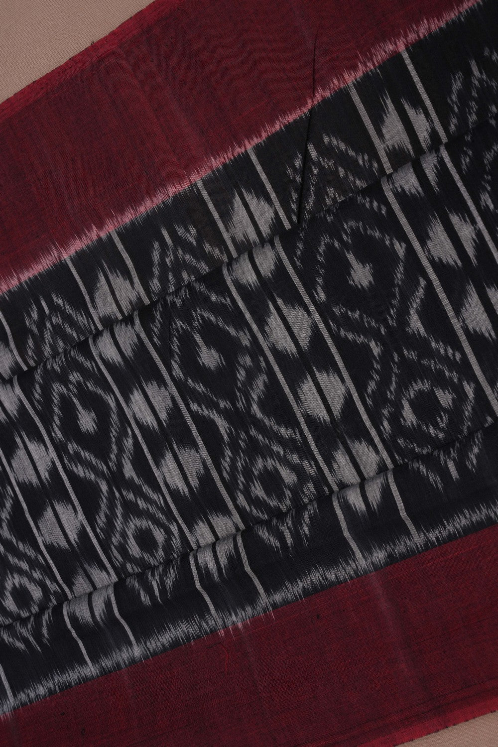 Pochampally Ikat Cotton Black Saree