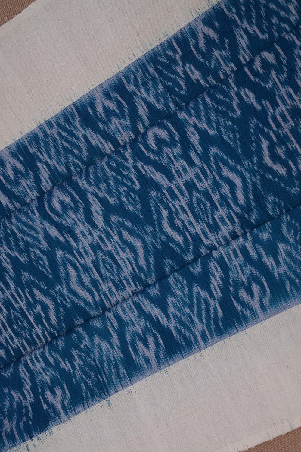 Pochampally Ikat Cotton Blue Saree
