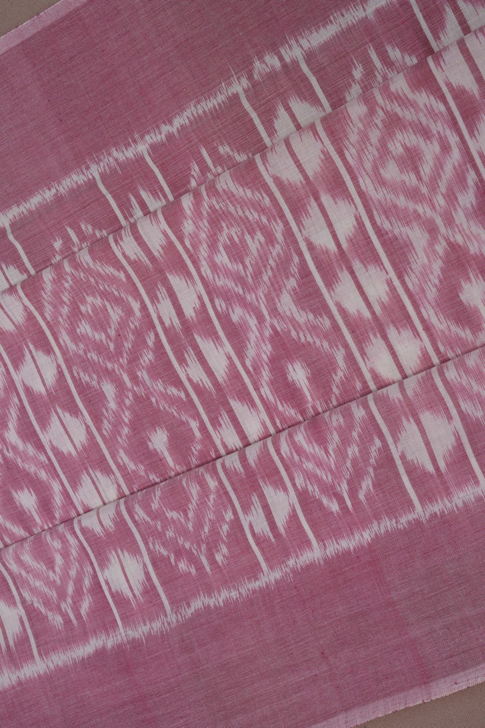 Pochampally Ikat Cotton Pink Saree