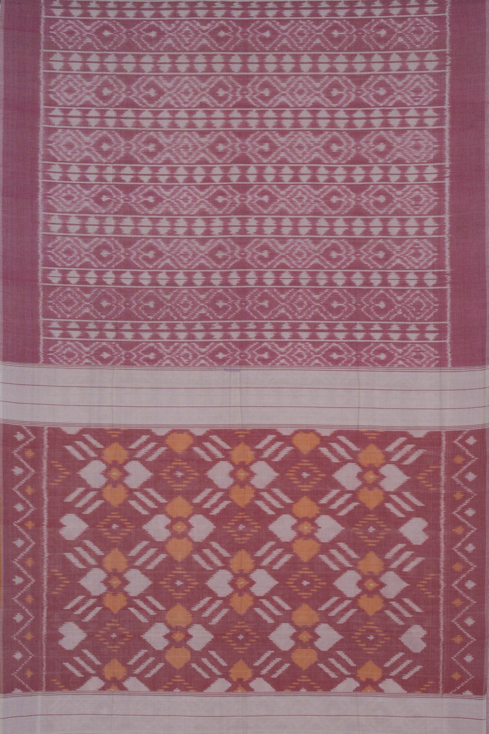 Pochampally Ikat Cotton Pink Saree
