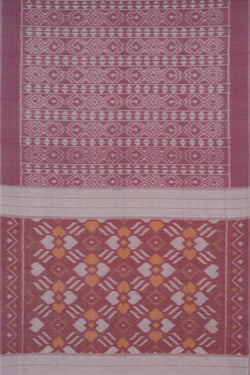 Image of Pochampally Ikat Cotton Pink Saree