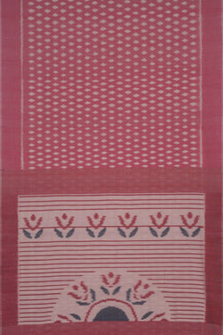 Image of Pochampally Ikat Cotton Grey Saree