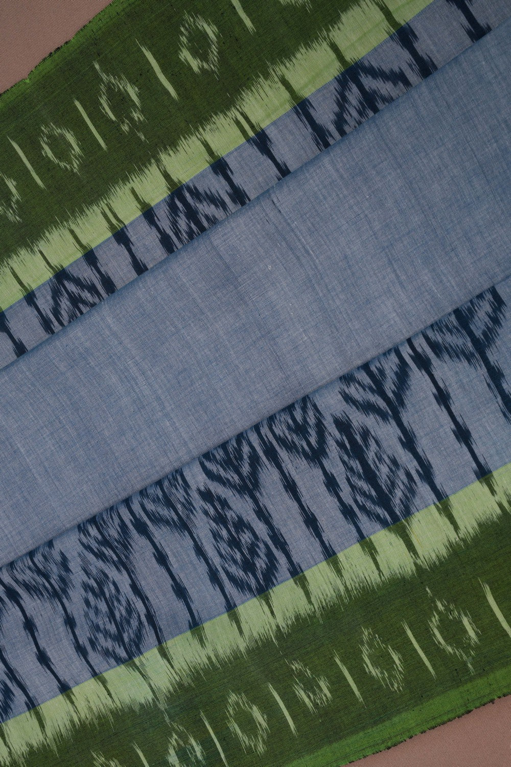 Pochampally Ikat Cotton Grey Saree