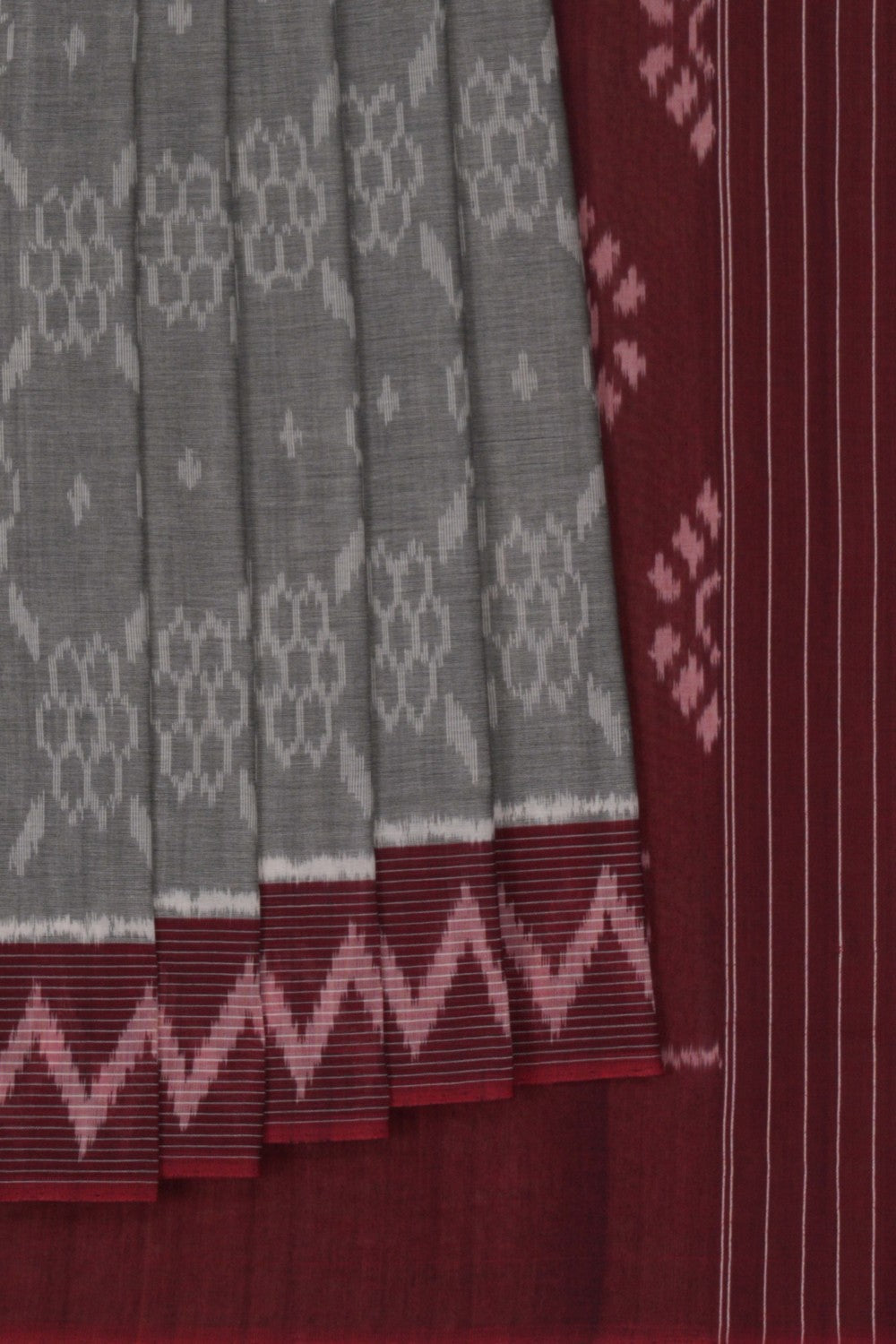 Pochampally Ikat Cotton Blue Saree