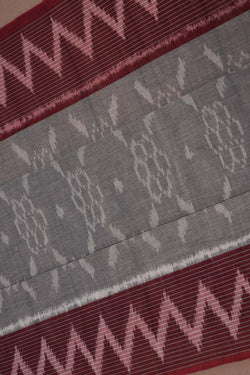 Image of Pochampally Ikat Cotton Blue Saree
