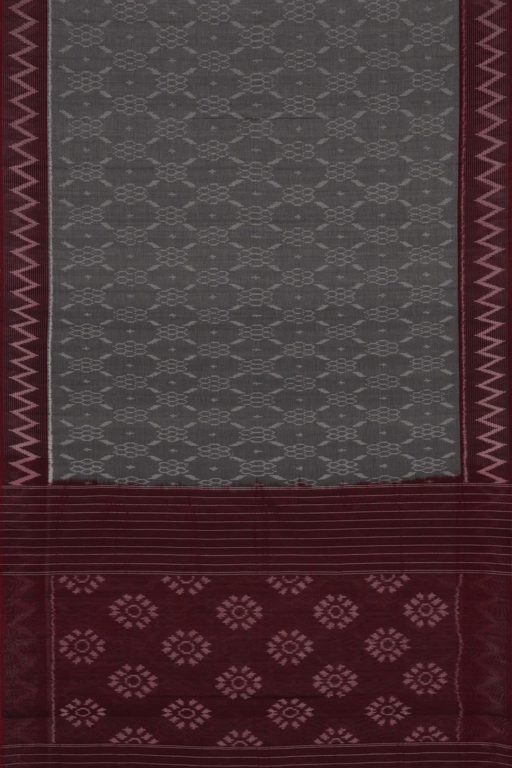 Pochampally Ikat Cotton Blue Saree
