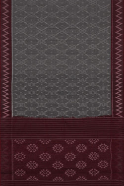 Image of Pochampally Ikat Cotton Blue Saree