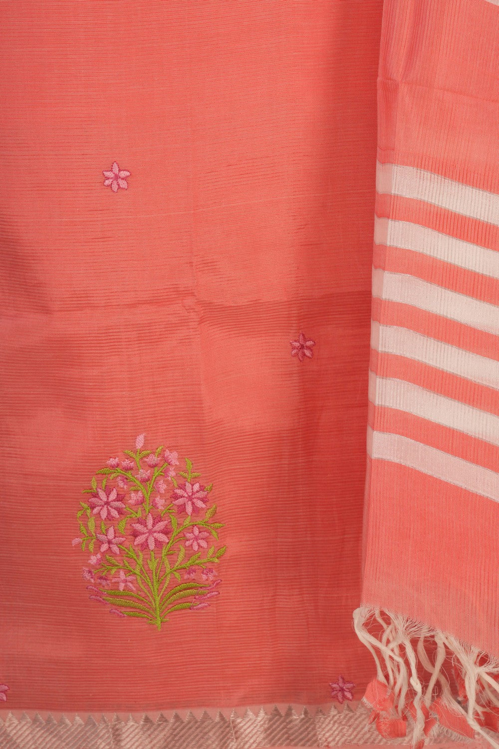 Image of Mangalgiri Silk Unstitched Suit Set Fabric (3 Pcs Set)