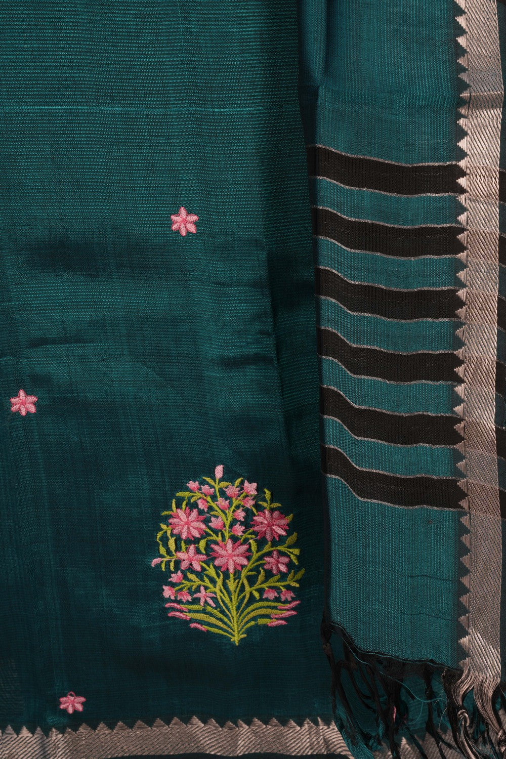 Image of Mangalgiri Silk Unstitched Suit Set Fabric (3 Pcs Set)