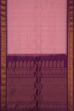 Image of Gadwal Silk Pink Saree