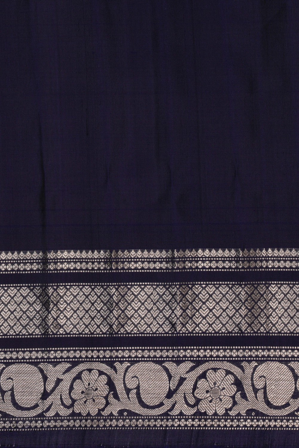 Image of Gadwal Silk Teal Blue Saree