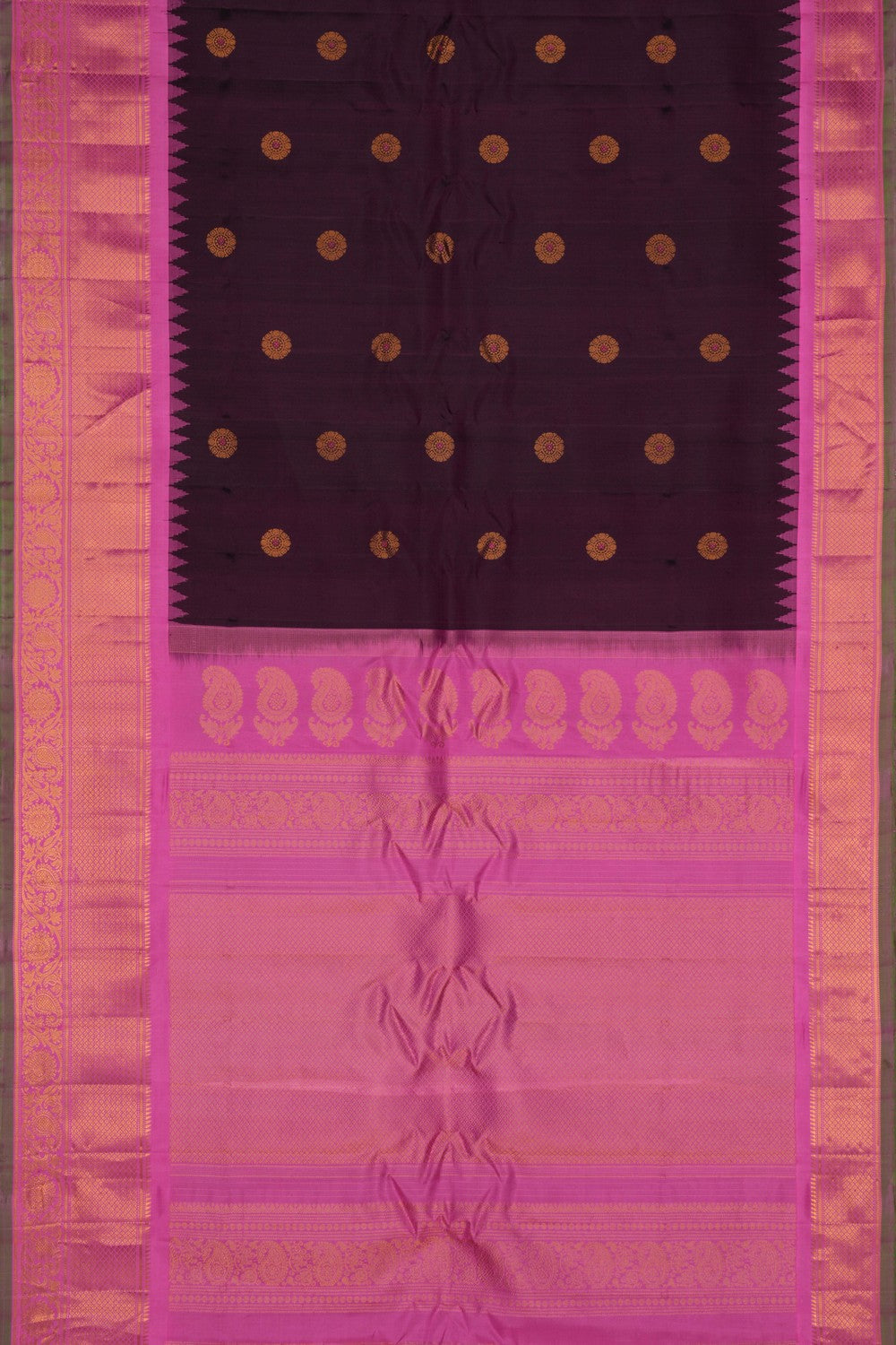 Image of Gadwal Silk Purple Saree