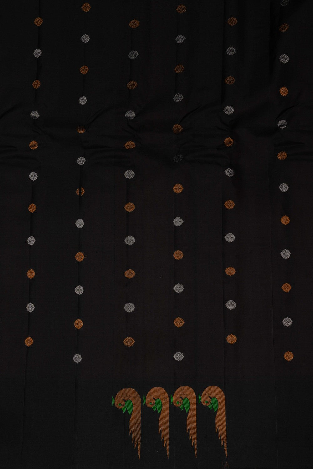 Image of Gadwal Silk Peach Saree