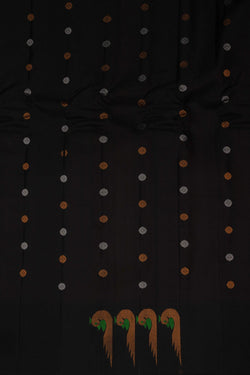 Image of Gadwal Silk Peach Saree
