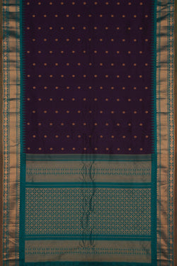 Image of Gadwal Silk Purple Saree