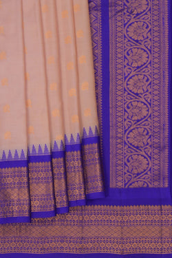 Image of Gadwal Silk Beige Saree