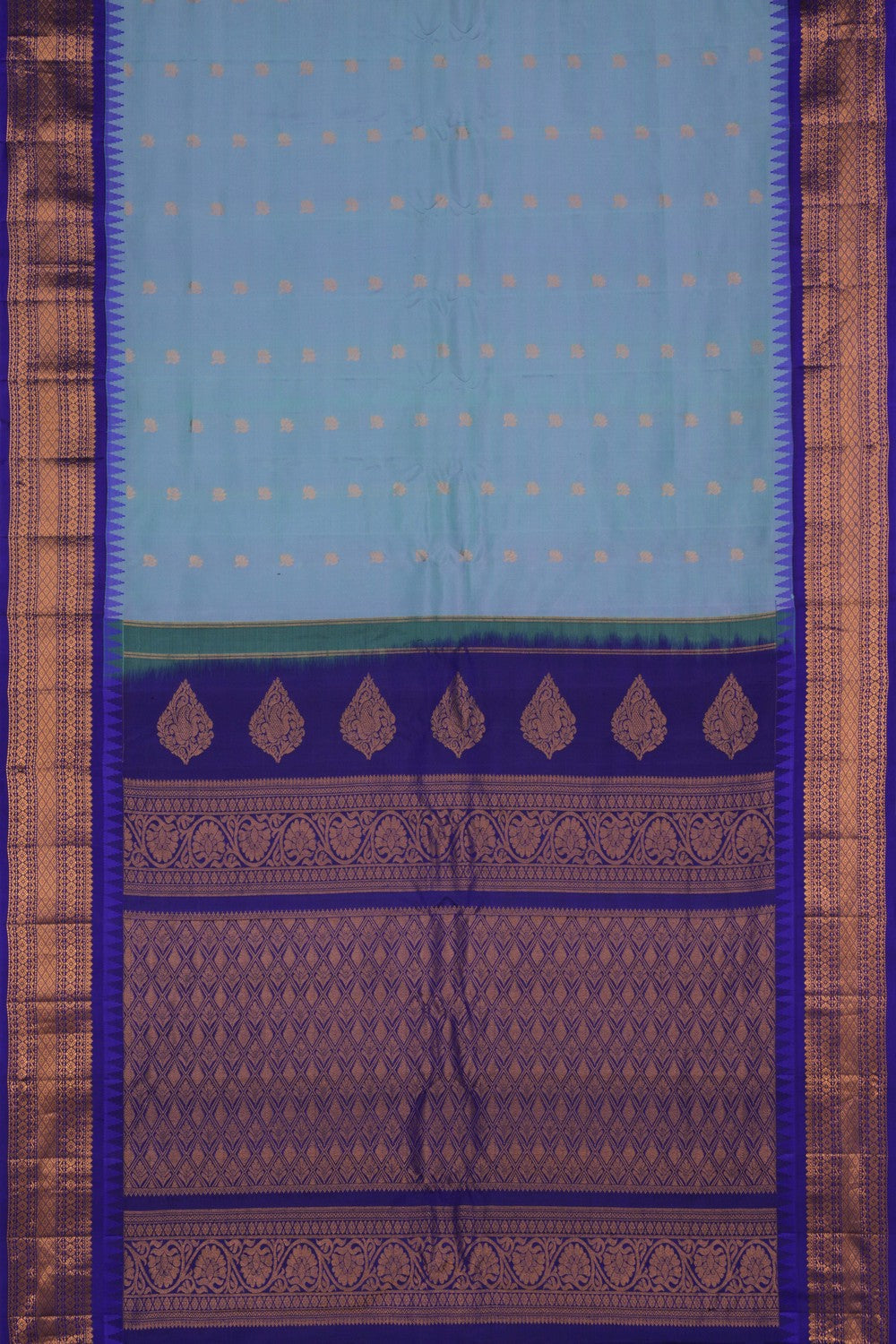 Gadwal Silk Blue Saree