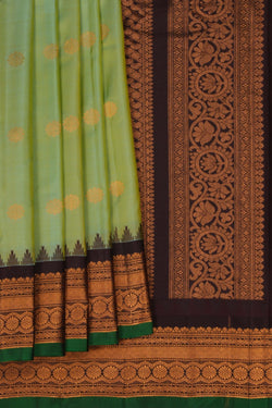 Image of Gadwal Silk Mint Green Saree