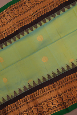 Image of Gadwal Silk Mint Green Saree