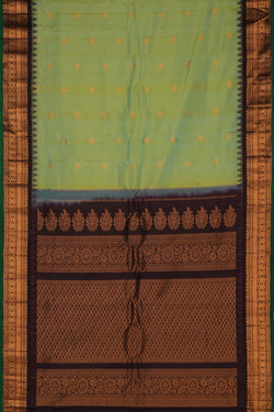 Image of Gadwal Silk Mint Green Saree