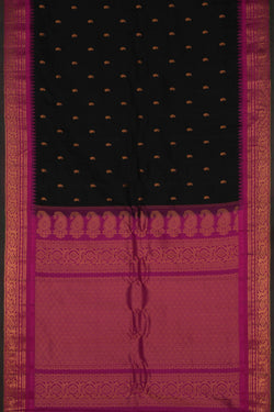 Image of Gadwal Silk Black Saree