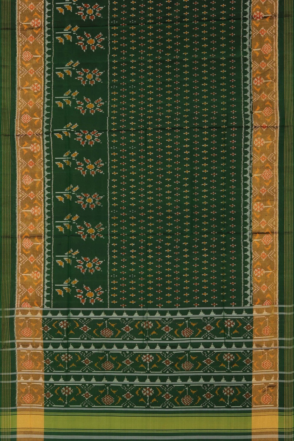 Rajkot Silk Bottle Green Saree