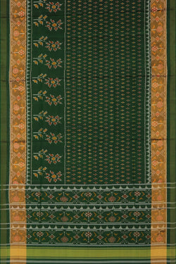 Image of Rajkot Silk Bottle Green Saree