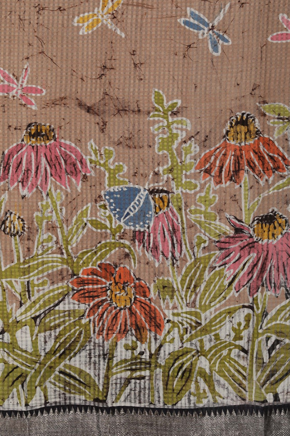 Image of Mangalgiri Silk Brown Saree