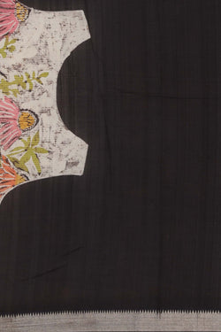 Image of Mangalgiri Silk Brown Saree