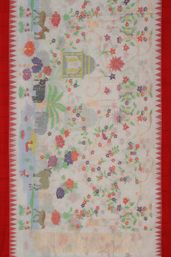 Image of Ponduru Cotton Jamdani Woven Saree
