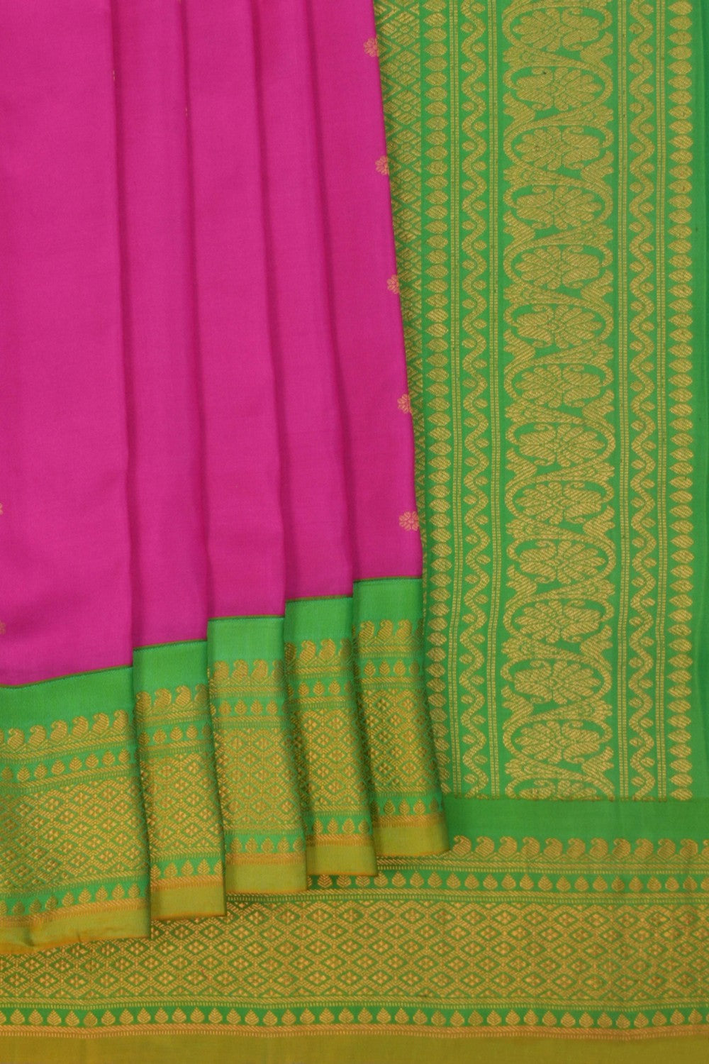Image of Gadwal Silk Pink Saree