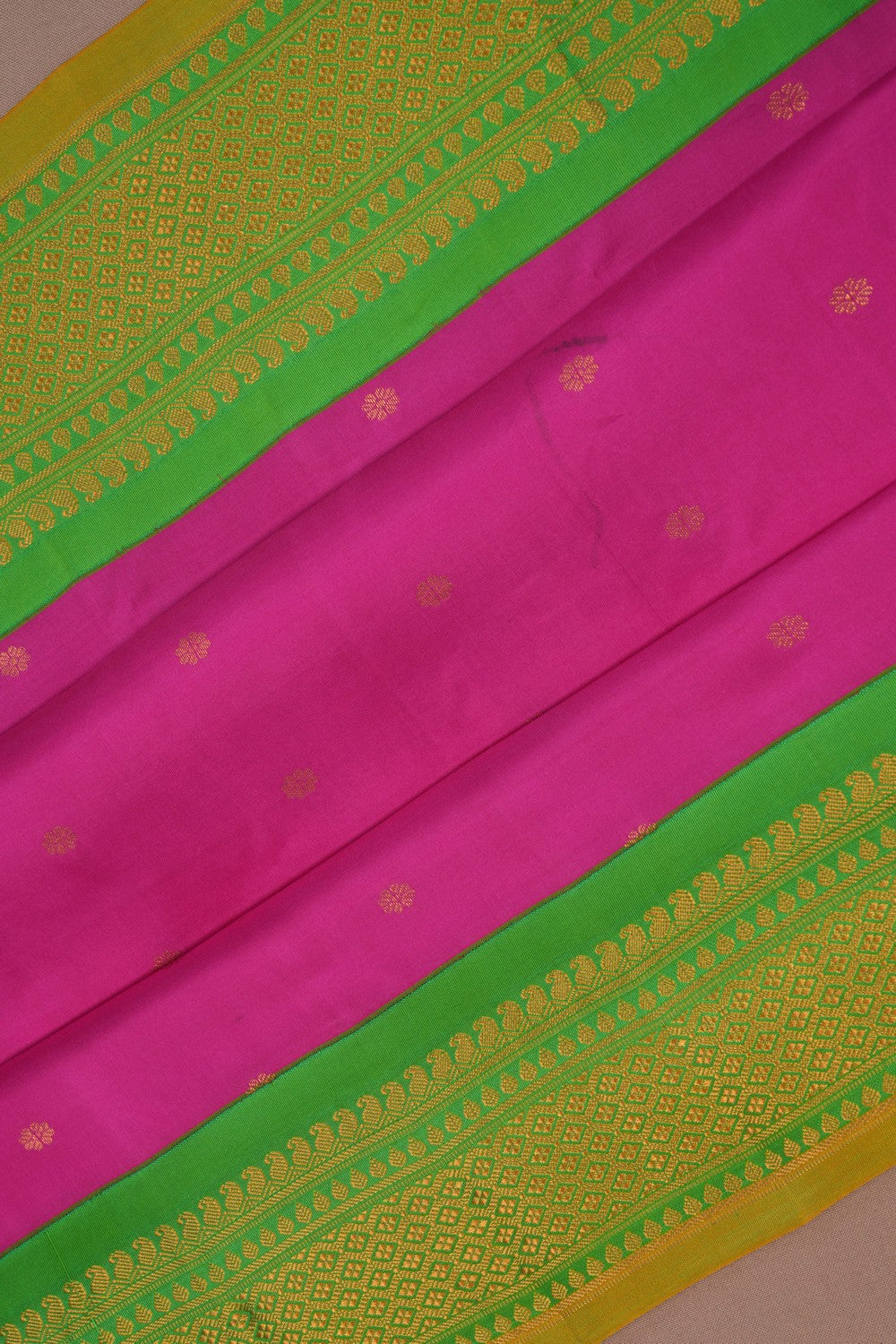 Image of Gadwal Silk Pink Saree