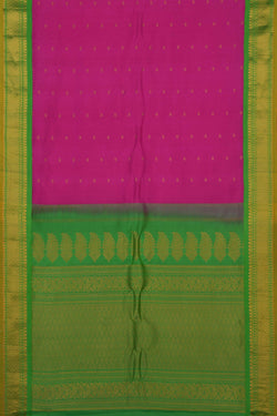 Image of Gadwal Silk Pink Saree