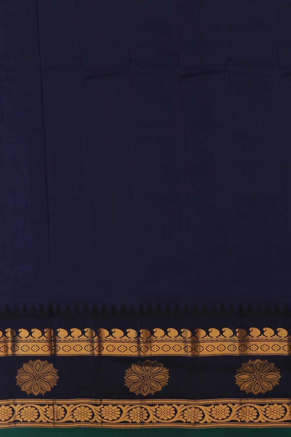 Image of Gadwal Silk Blue Saree